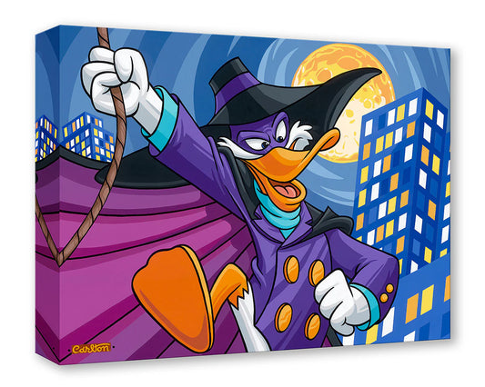 Darkwing Duck Walt Disney Fine Art Trevor Carlton Ltd Ed of 1500 TOC Treasures on Canvas Print "Darkwing on the Case"