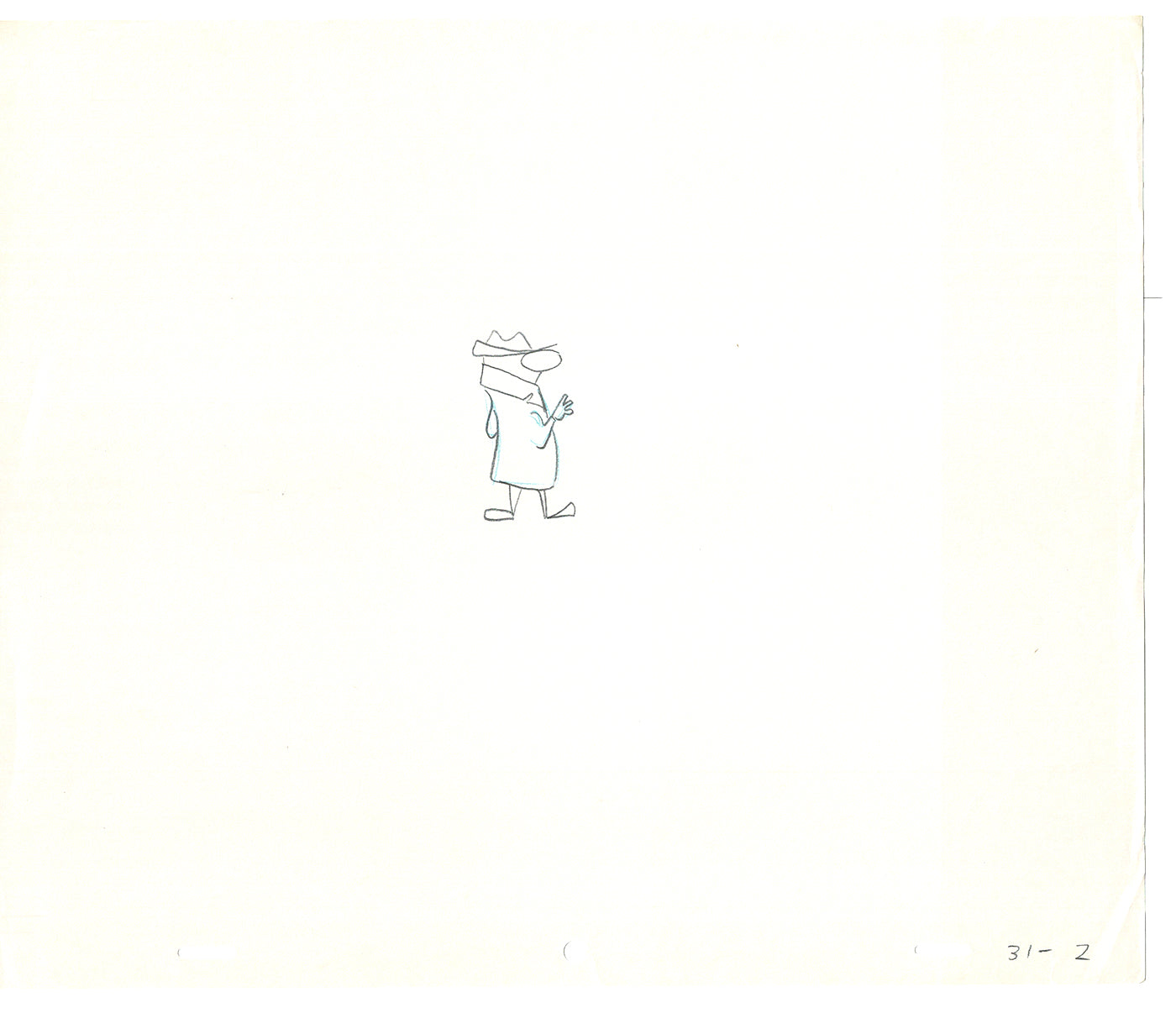 Sesame Street Two Cel Drawings Detective Anticipation Production Cartoon Ivanick 1989 CD001