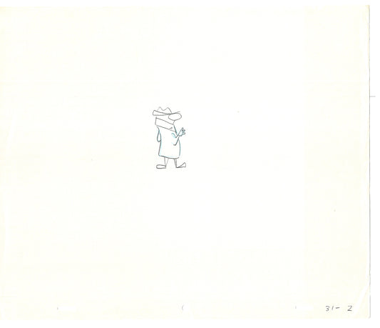 Sesame Street Two Cel Drawings Detective Anticipation Production Cartoon Ivanick 1989 CD001