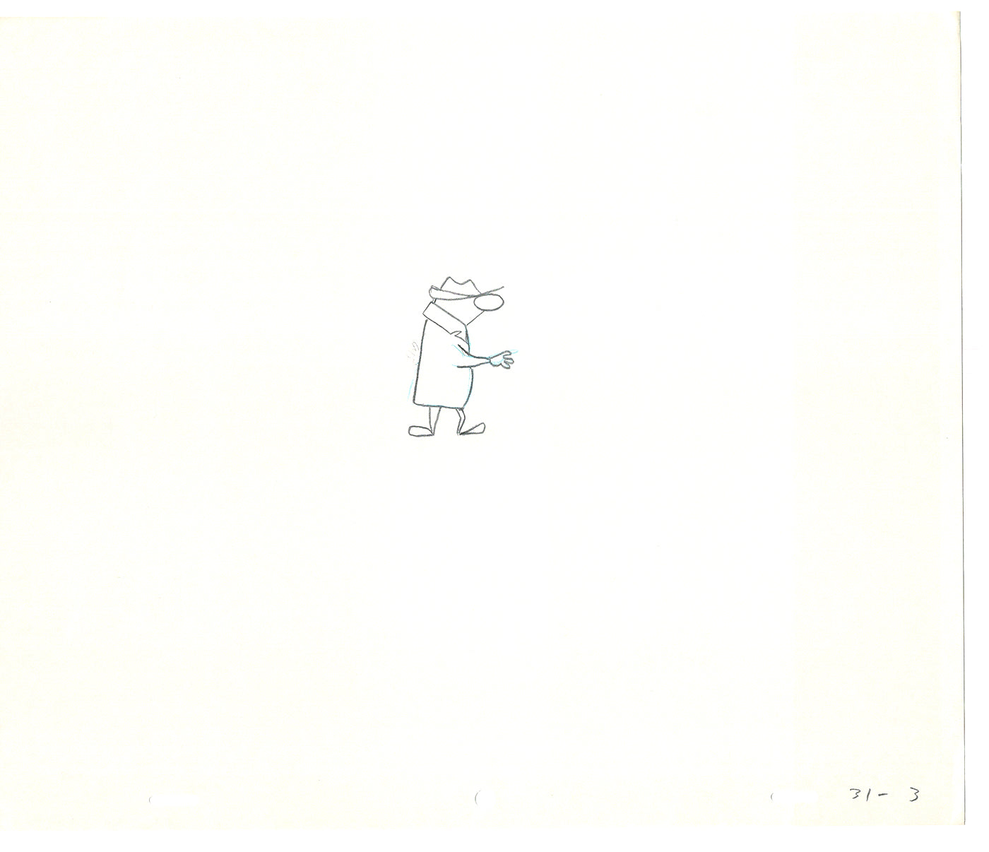 Sesame Street Two Cel Drawings Detective Anticipation Production Cartoon Ivanick 1989 CD003