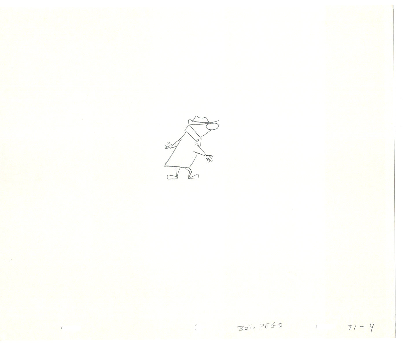 Sesame Street Two Cel Drawings Detective Anticipation Production Cartoon Ivanick 1989 CD005