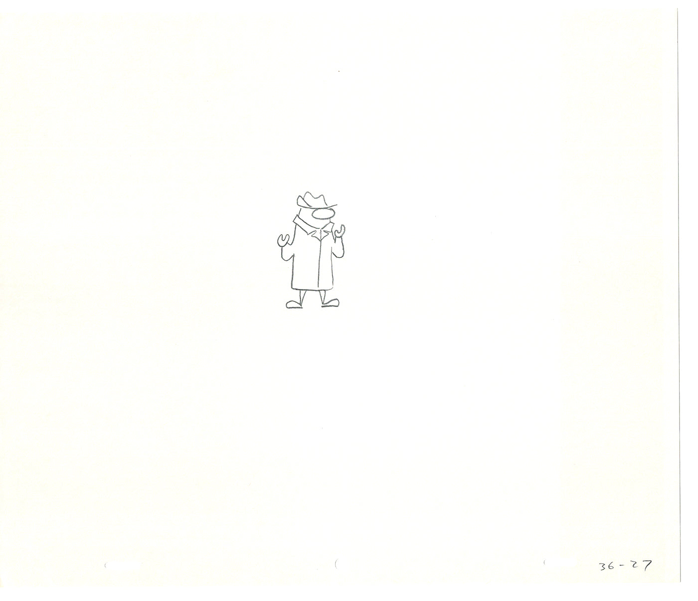 Sesame Street Two Cel Drawings Detective Anticipation Production Cartoon Ivanick 1989 CD009