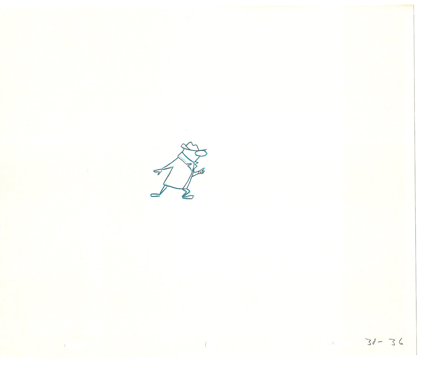 Sesame Street Two Cel Drawings Detective Anticipation Production Cartoon Ivanick 1989 CD013