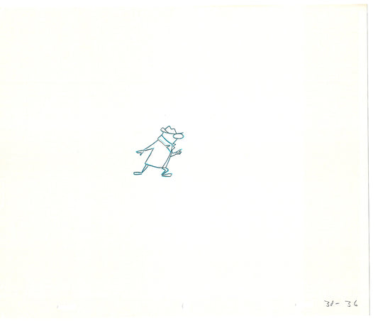 Sesame Street Two Cel Drawings Detective Anticipation Production Cartoon Ivanick 1989 CD013