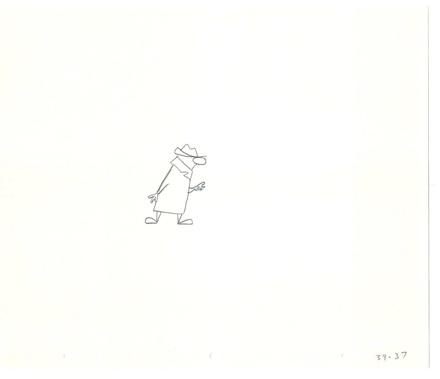 Sesame Street Two Cel Drawings Detective Anticipation Production Cartoon Ivanick 1989 CD015
