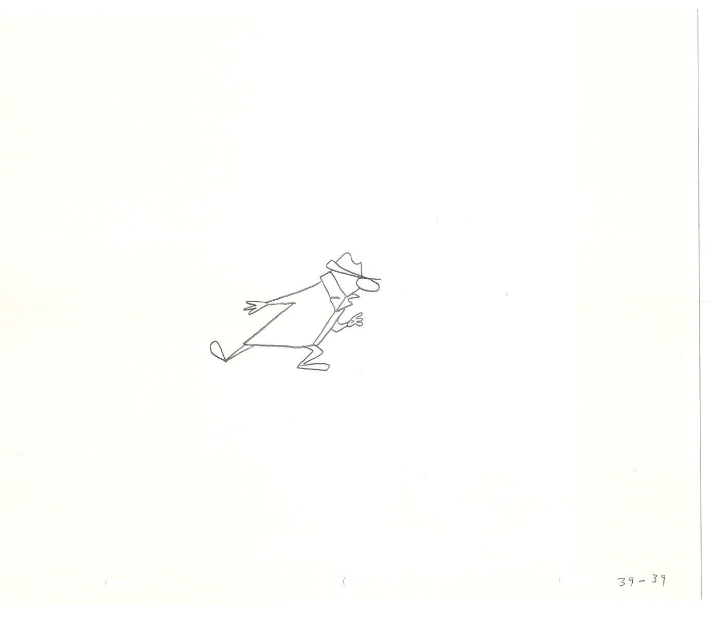 Sesame Street Two Cel Drawings Detective Anticipation Production Cartoon Ivanick 1989 CD017