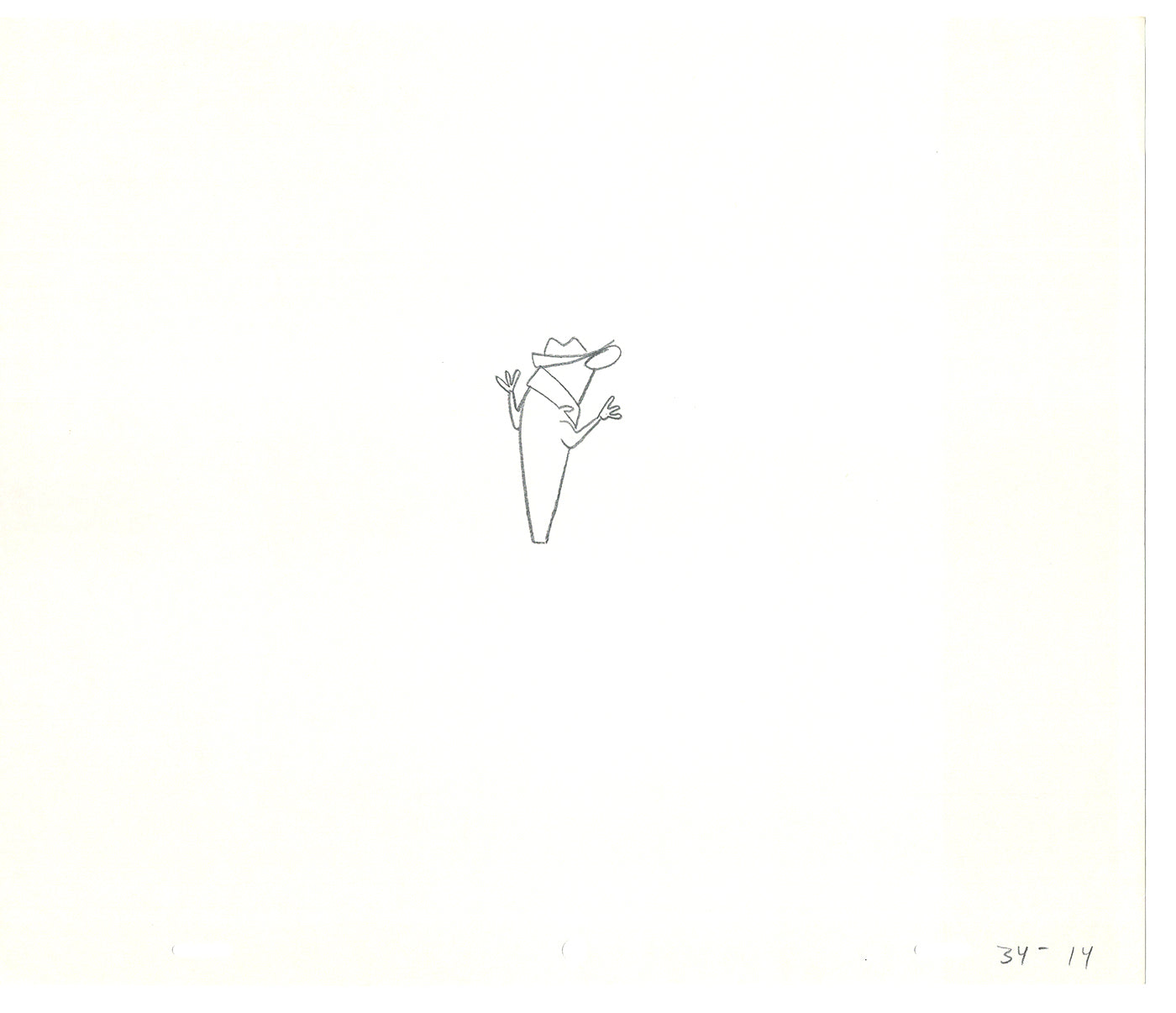 Sesame Street Two Cel Drawings Detective Anticipation Production Cartoon Ivanick 1989 CD019