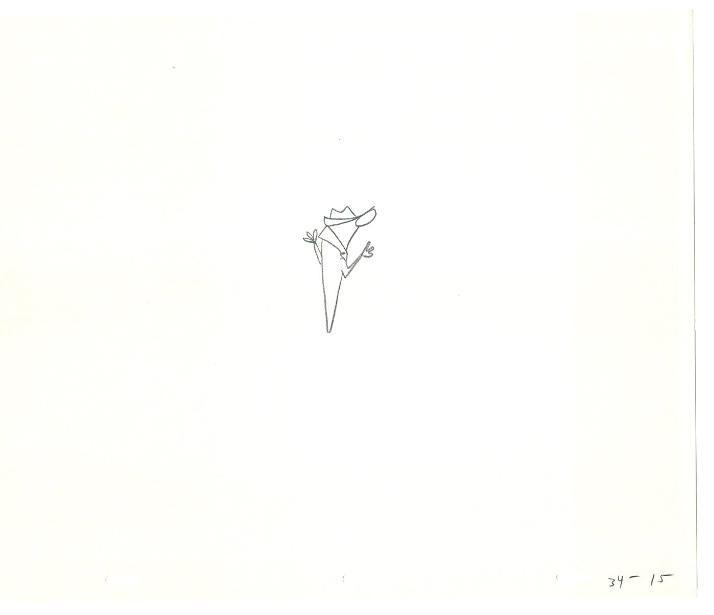 Sesame Street Two Cel Drawings Detective Anticipation Production Cartoon Ivanick 1989 CD021