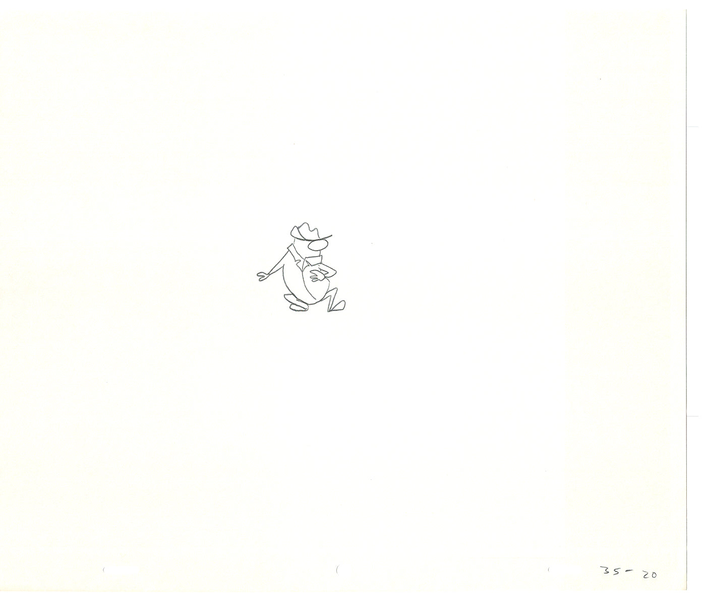 Sesame Street Two Cel Drawings Detective Anticipation Production Cartoon Ivanick 1989 CD023