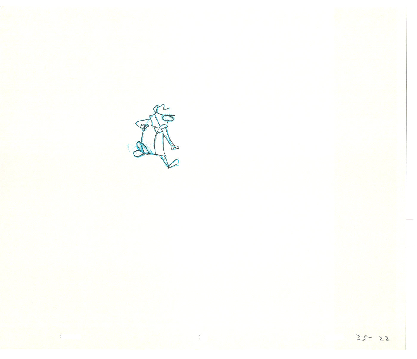 Sesame Street Two Cel Drawings Detective Anticipation Production Cartoon Ivanick 1989 CD027