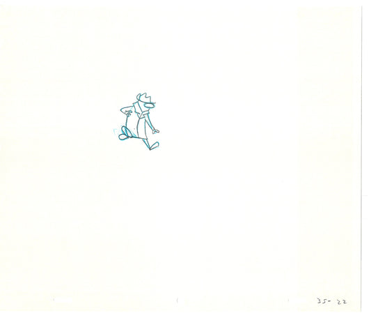 Sesame Street Two Cel Drawings Detective Anticipation Production Cartoon Ivanick 1989 CD027