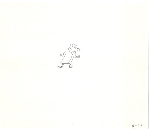 Sesame Street Two Cel Drawings Detective Anticipation Production Cartoon Ivanick 1989 CD031