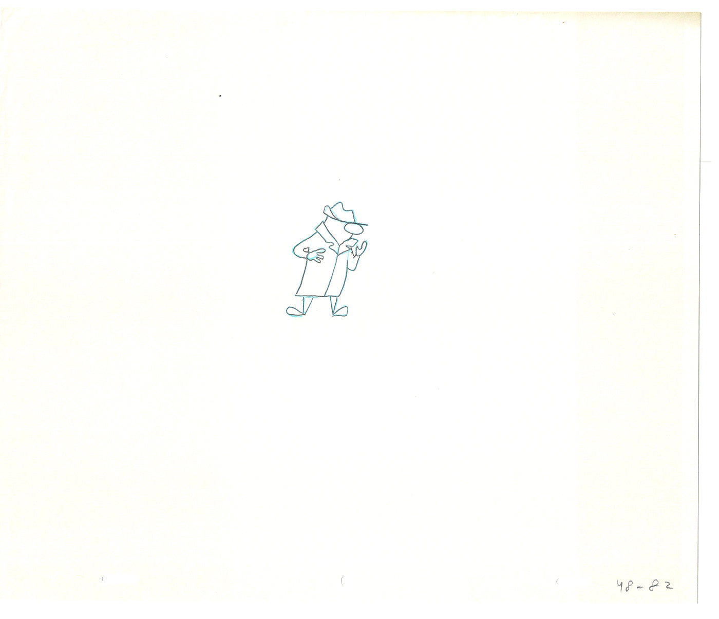 Sesame Street Two Cel Drawings Detective Anticipation Production Cartoon Ivanick 1989 CD037
