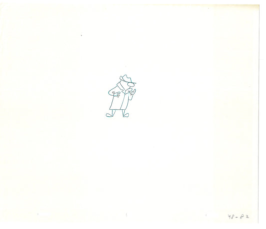 Sesame Street Two Cel Drawings Detective Anticipation Production Cartoon Ivanick 1989 CD037