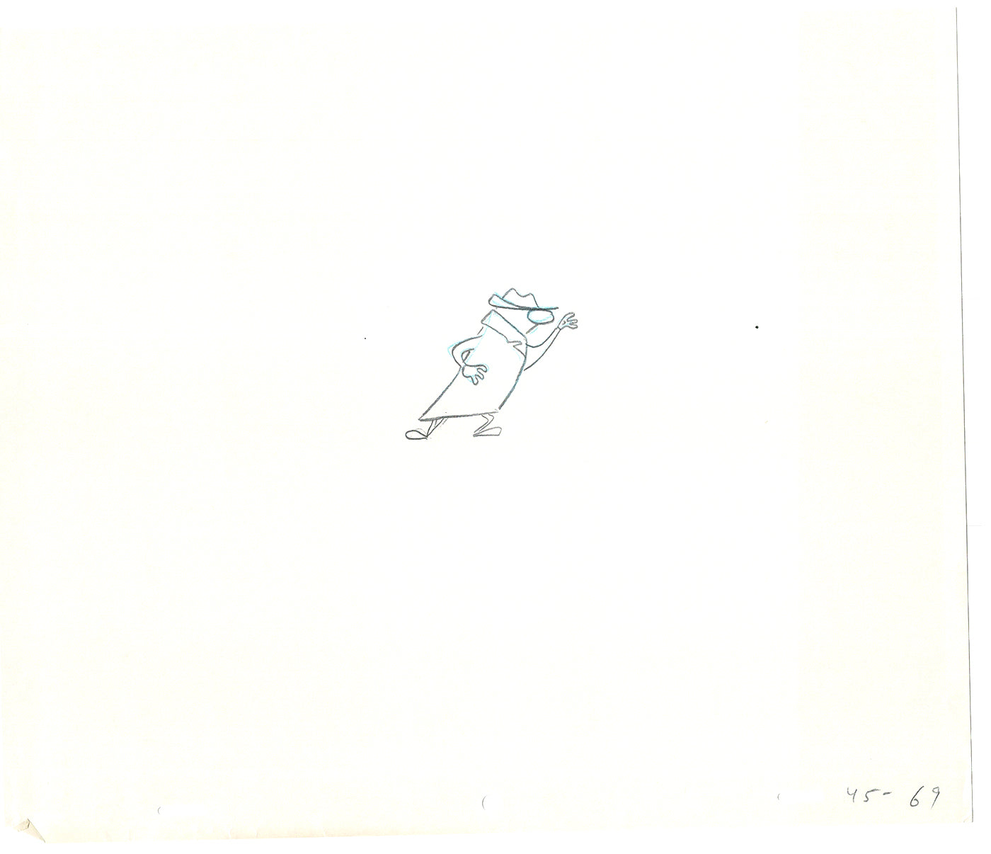 Sesame Street Two Cel Drawings Detective Anticipation Production Cartoon Ivanick 1989 CD039