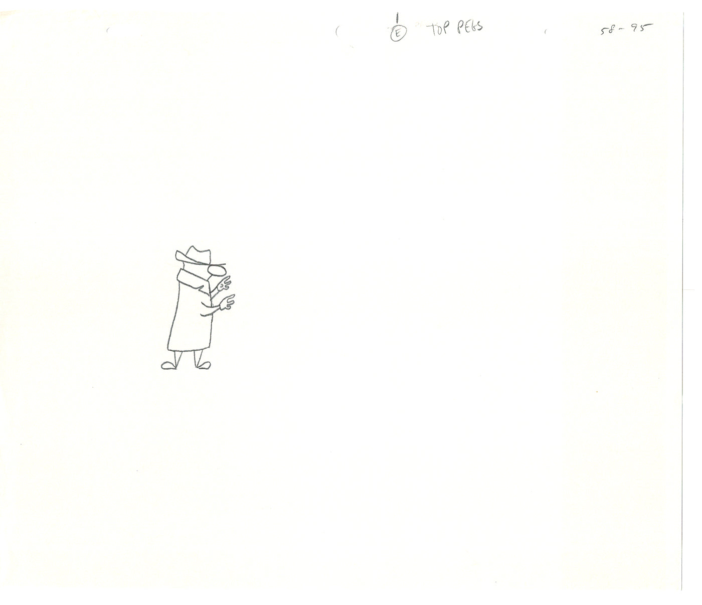 Sesame Street Two Cel Drawings Detective Anticipation Production Cartoon Ivanick 1989 CD043