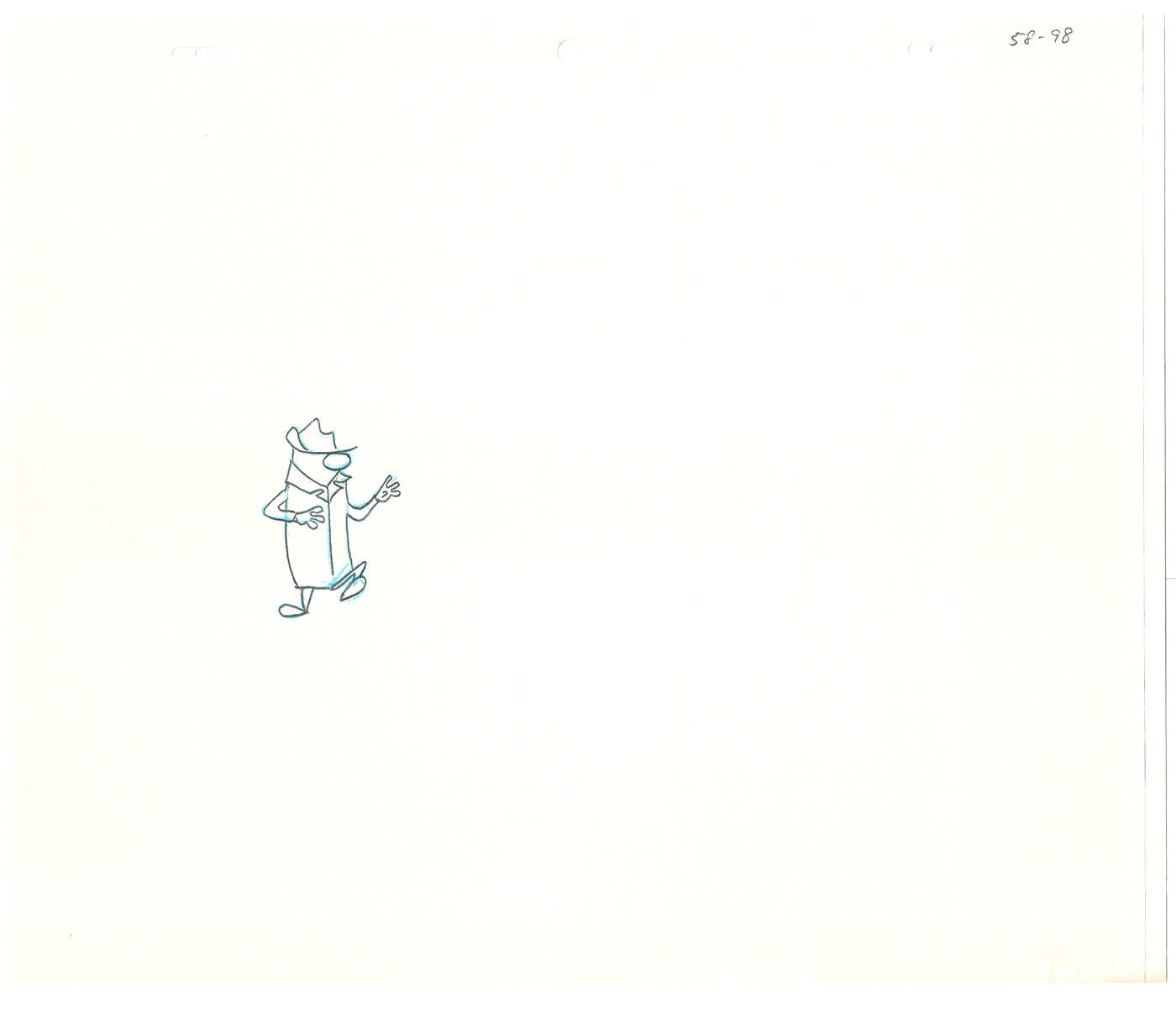 Sesame Street Two Cel Drawings Detective Anticipation Production Cartoon Ivanick 1989 CD045