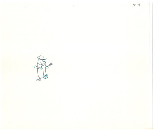 Sesame Street Two Cel Drawings Detective Anticipation Production Cartoon Ivanick 1989 CD045