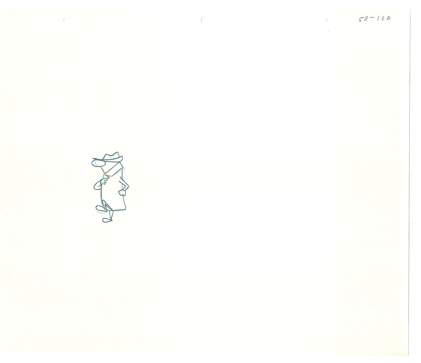 Sesame Street Two Cel Drawings Detective Anticipation Production Cartoon Ivanick 1989 CD045
