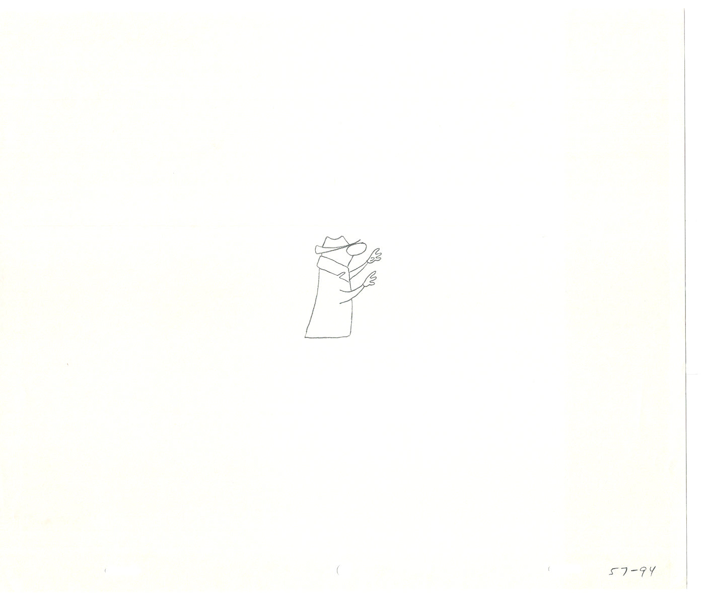 Sesame Street Two Cel Drawings Detective Anticipation Production Cartoon Ivanick 1989 CD047