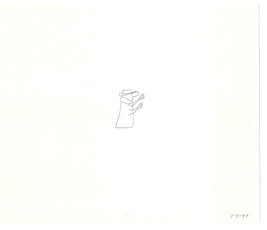 Sesame Street Two Cel Drawings Detective Anticipation Production Cartoon Ivanick 1989 CD047