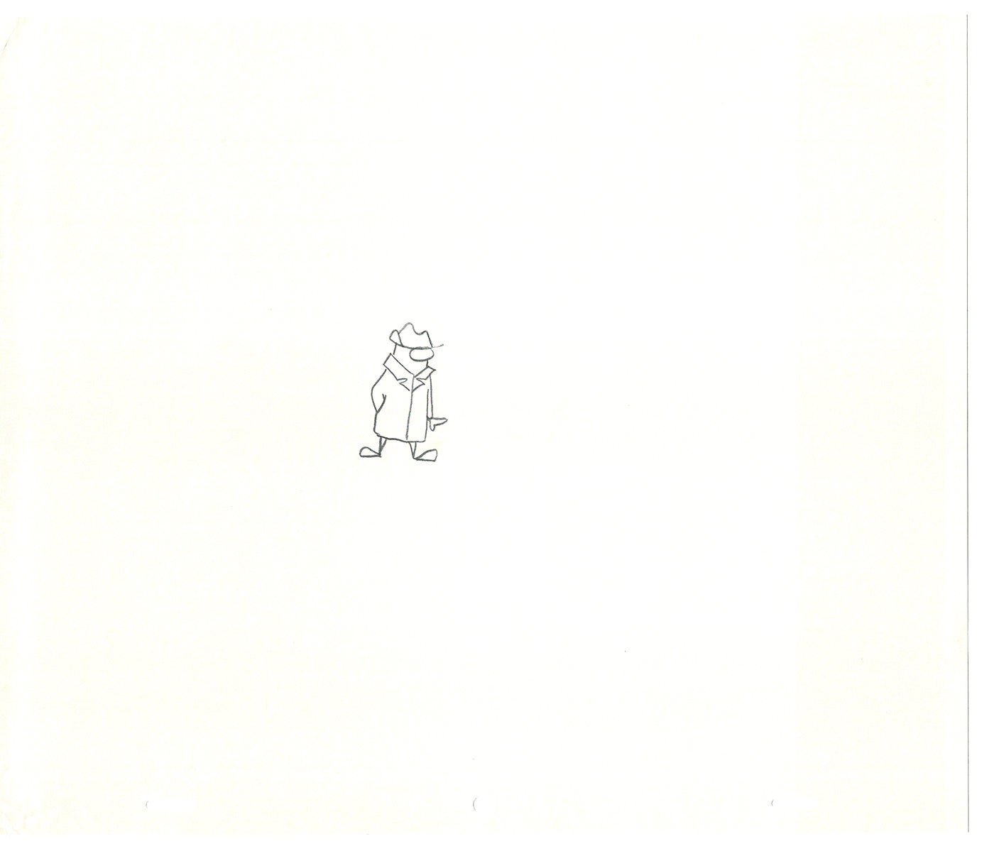 Sesame Street Two Cel Drawings Detective Anticipation Production Cartoon Ivanick 1989 CD049
