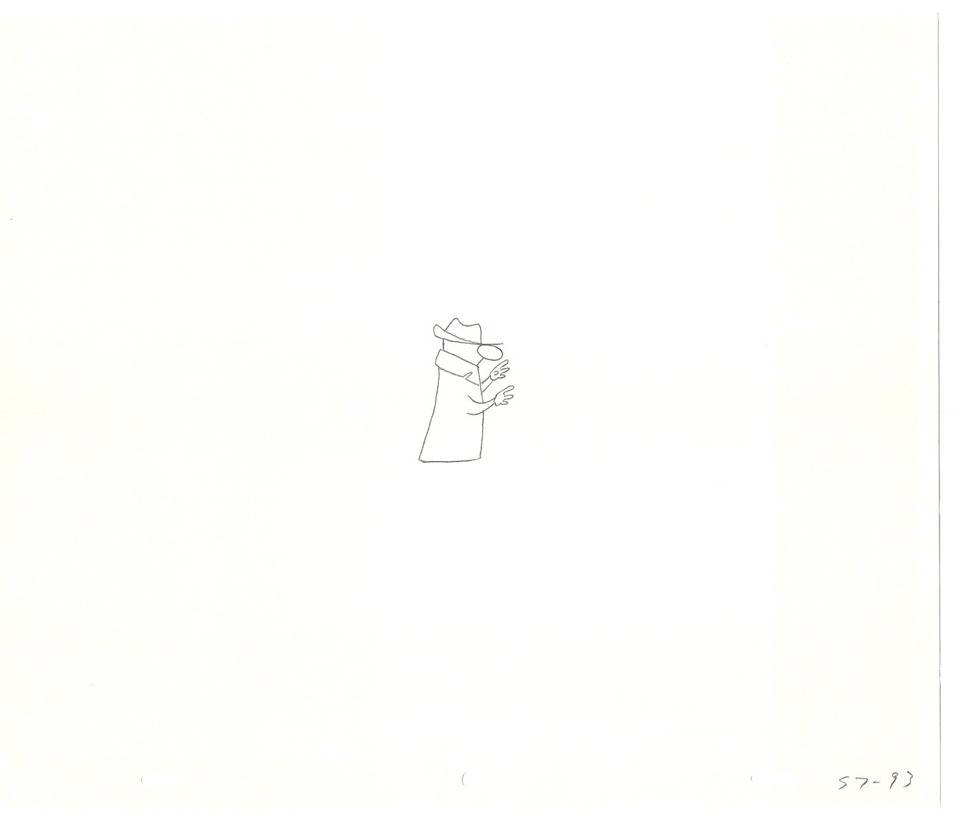 Sesame Street Two Cel Drawings Detective Anticipation Production Cartoon Ivanick 1989 CD053