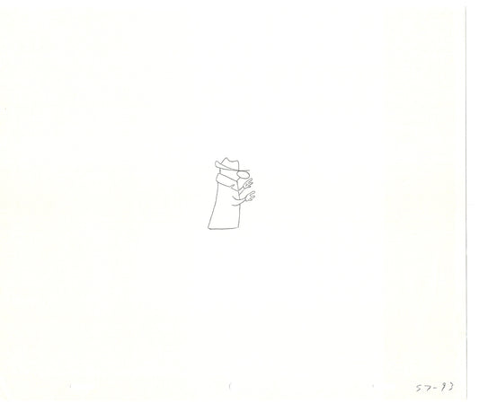 Sesame Street Two Cel Drawings Detective Anticipation Production Cartoon Ivanick 1989 CD053