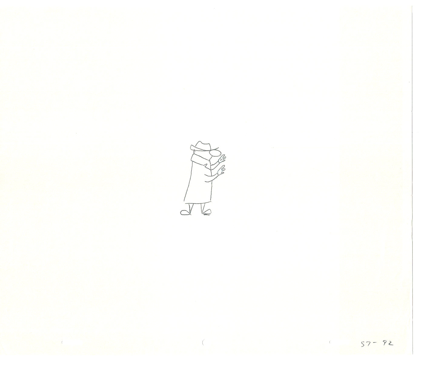 Sesame Street Two Cel Drawings Detective Anticipation Production Cartoon Ivanick 1989 CD055