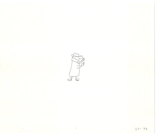 Sesame Street Two Cel Drawings Detective Anticipation Production Cartoon Ivanick 1989 CD055