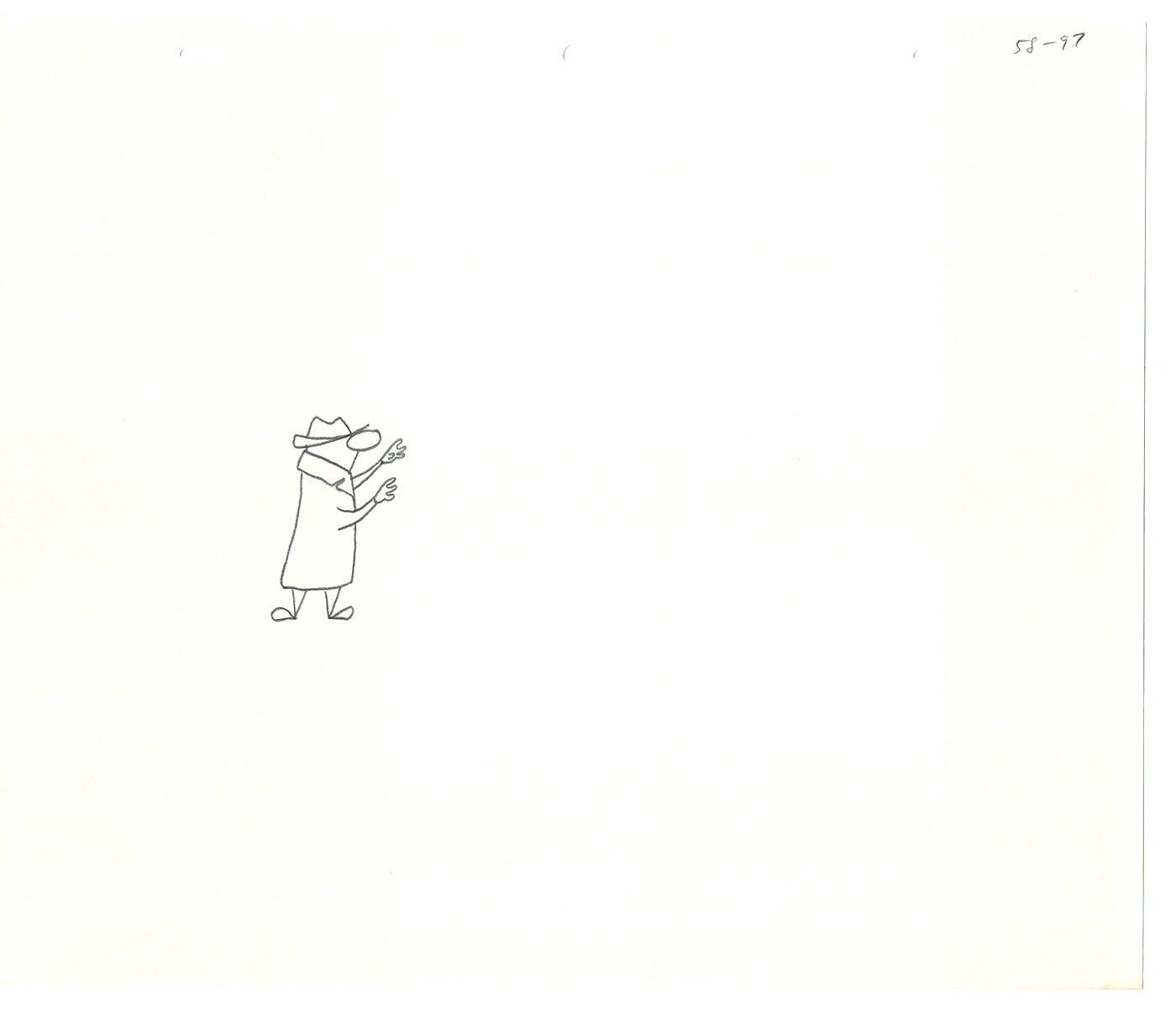 Sesame Street Two Cel Drawings Detective Anticipation Production Cartoon Ivanick 1989 CD057