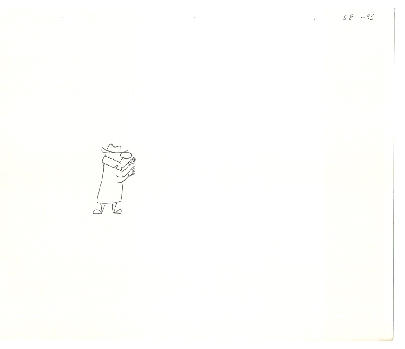 Sesame Street Two Cel Drawings Detective Anticipation Production Cartoon Ivanick 1989 CD059