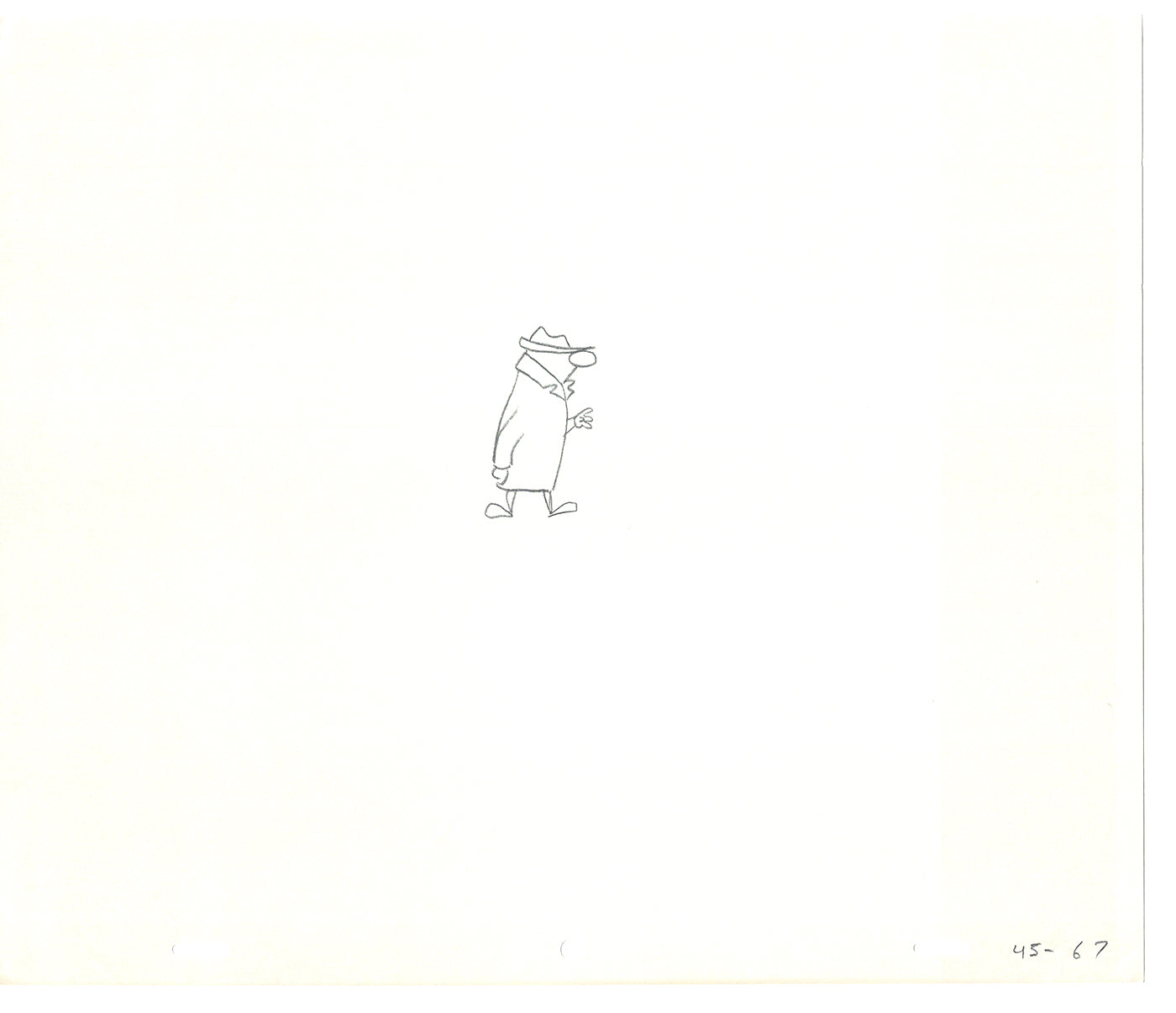 Sesame Street Two Cel Drawings Detective Anticipation Production Cartoon Ivanick 1989 CD061