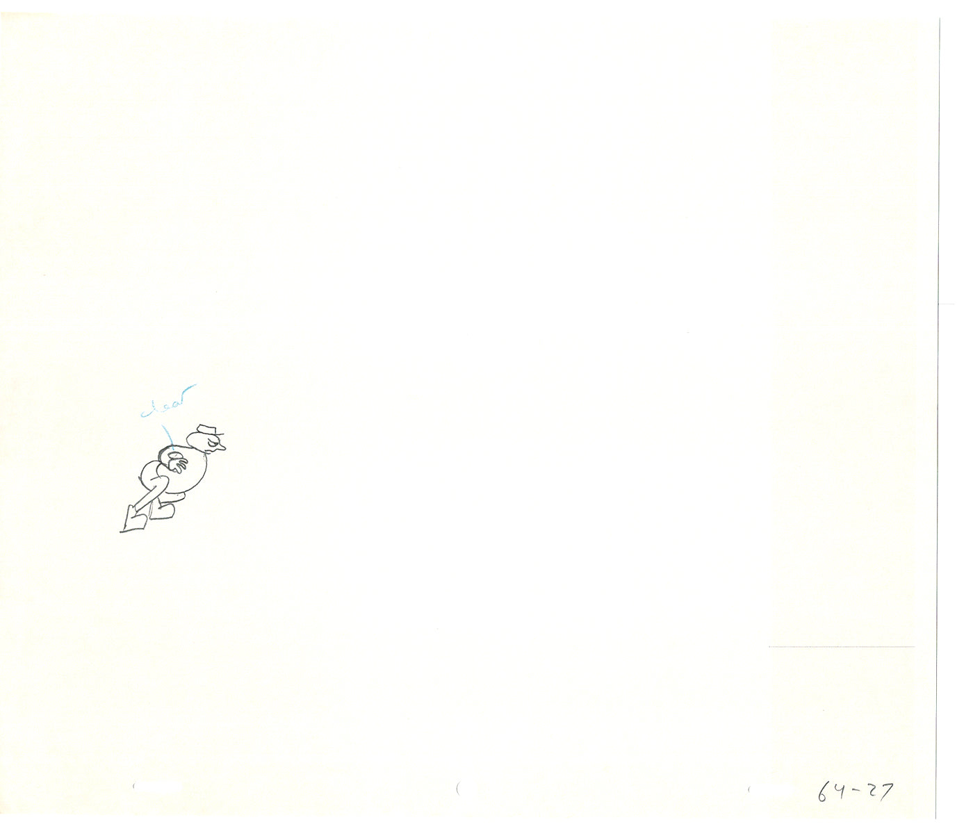 Sesame Street Two Cel Drawings Detective Anticipation Production Cartoon Ivanick 1989 CD063