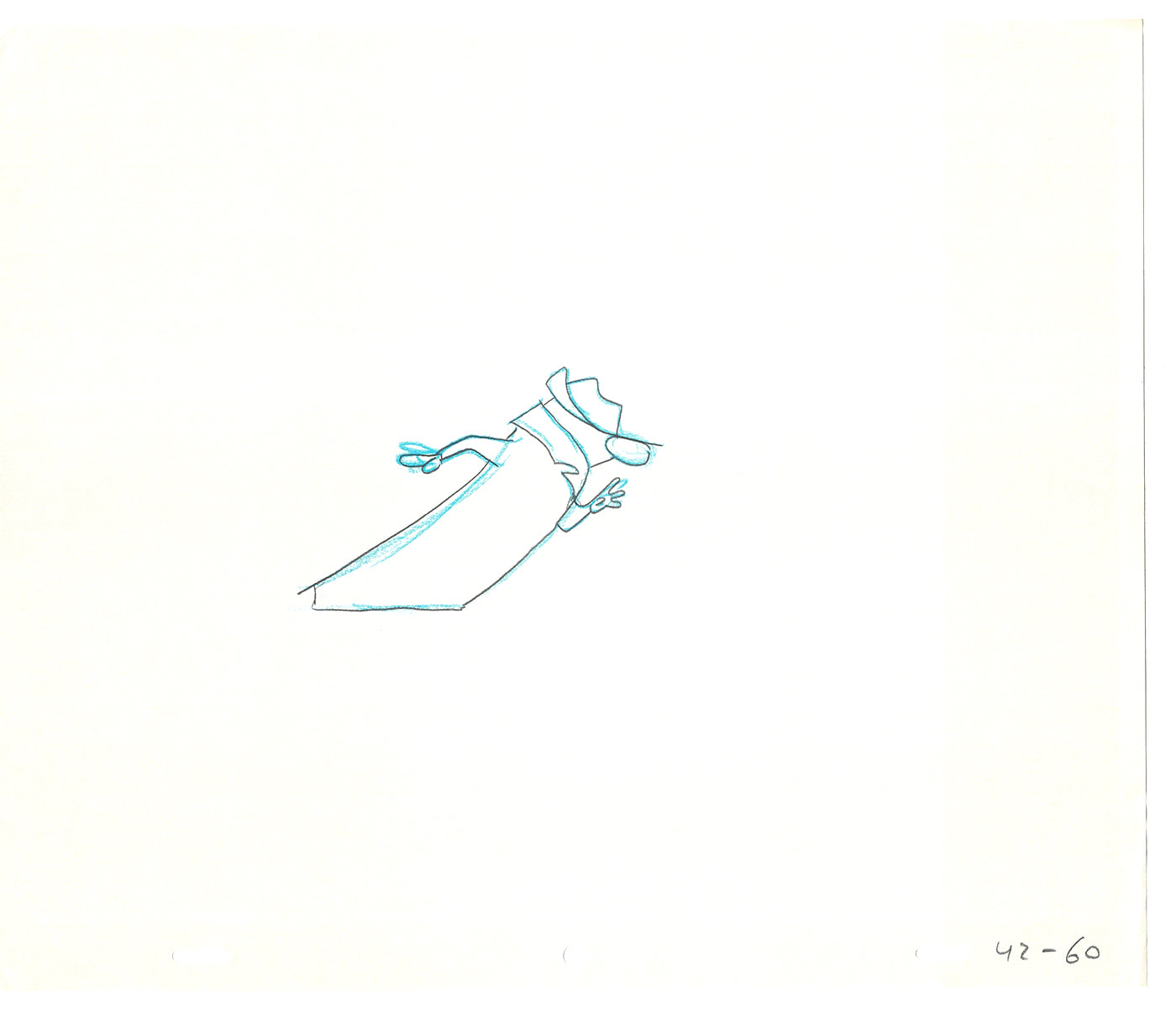 Sesame Street Two Cel Drawings Detective Anticipation Production Cartoon Ivanick 1989 CD067
