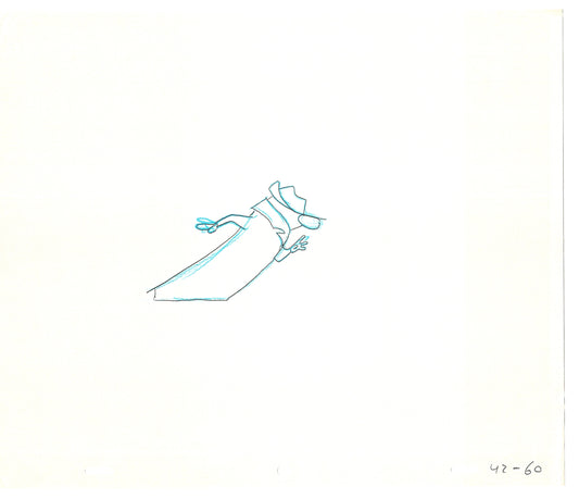 Sesame Street Two Cel Drawings Detective Anticipation Production Cartoon Ivanick 1989 CD067