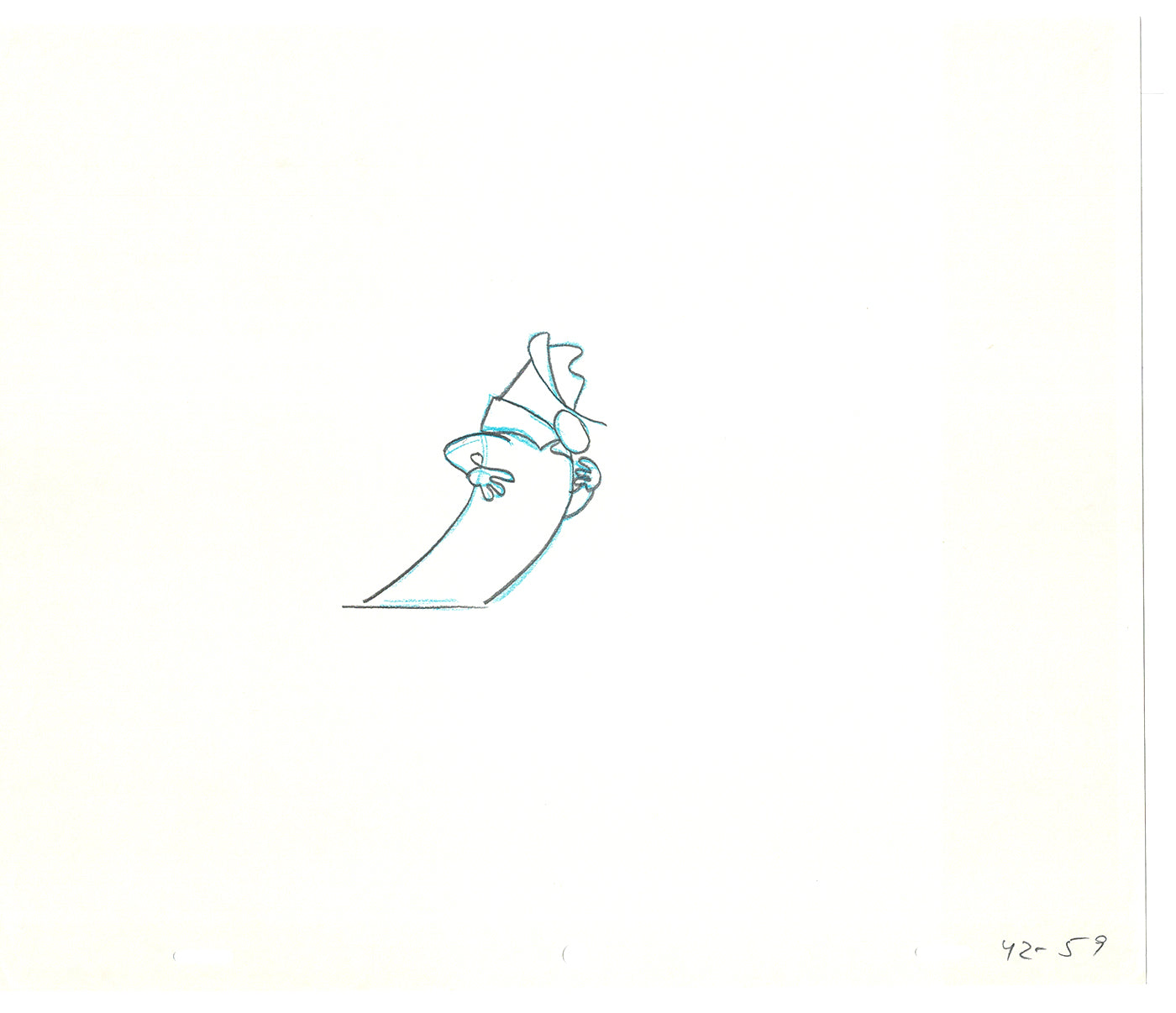 Sesame Street Two Cel Drawings Detective Anticipation Production Cartoon Ivanick 1989 CD069