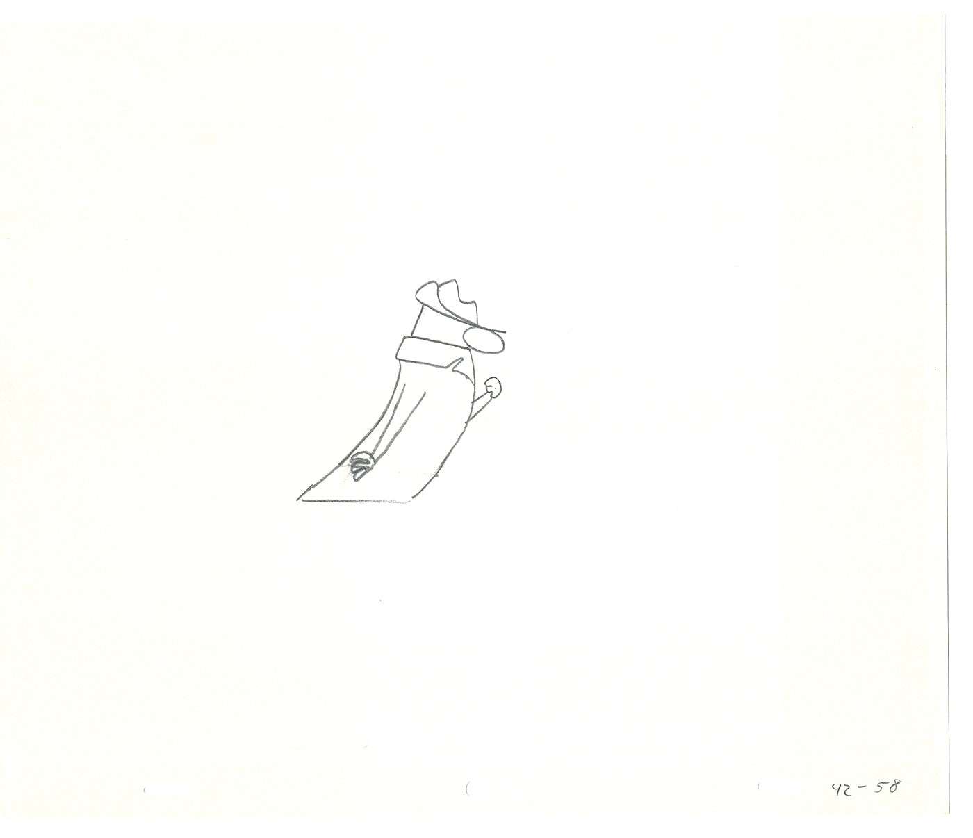 Sesame Street Two Cel Drawings Detective Anticipation Production Cartoon Ivanick 1989 CD071