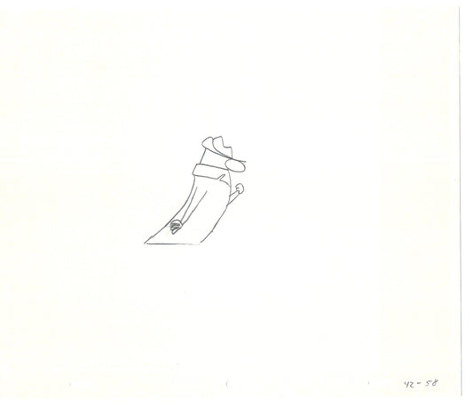 Sesame Street Two Cel Drawings Detective Anticipation Production Cartoon Ivanick 1989 CD071
