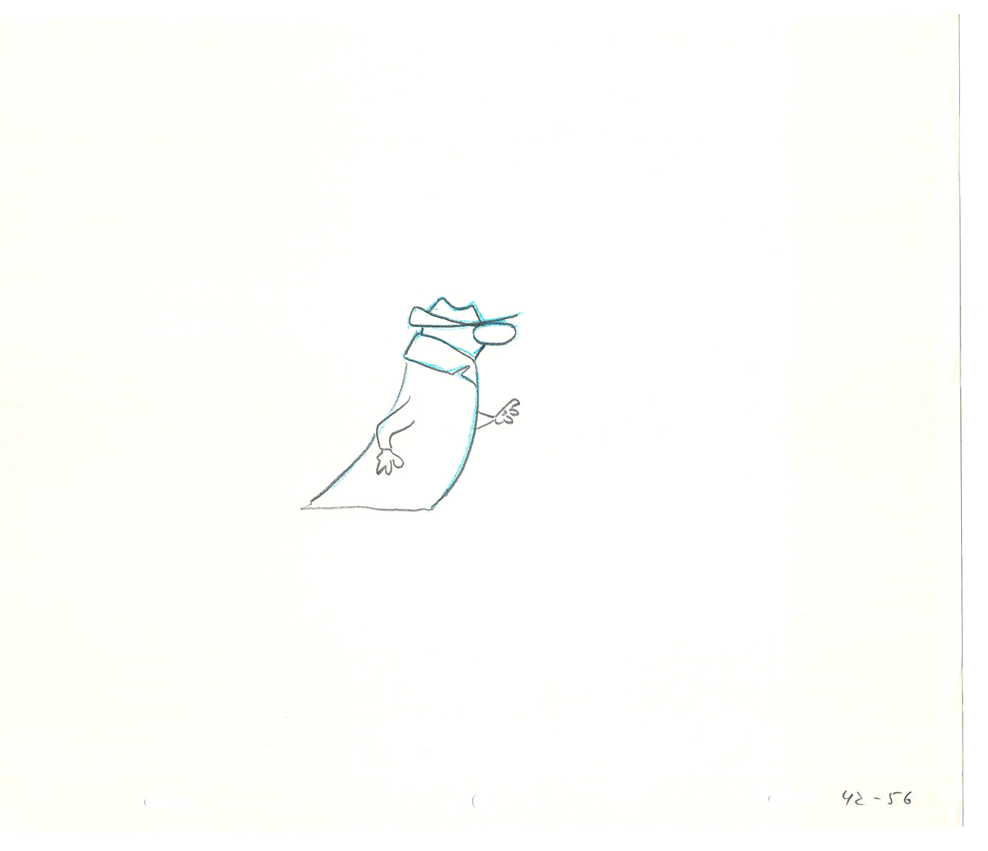 Sesame Street Two Cel Drawings Detective Anticipation Production Cartoon Ivanick 1989 CD075