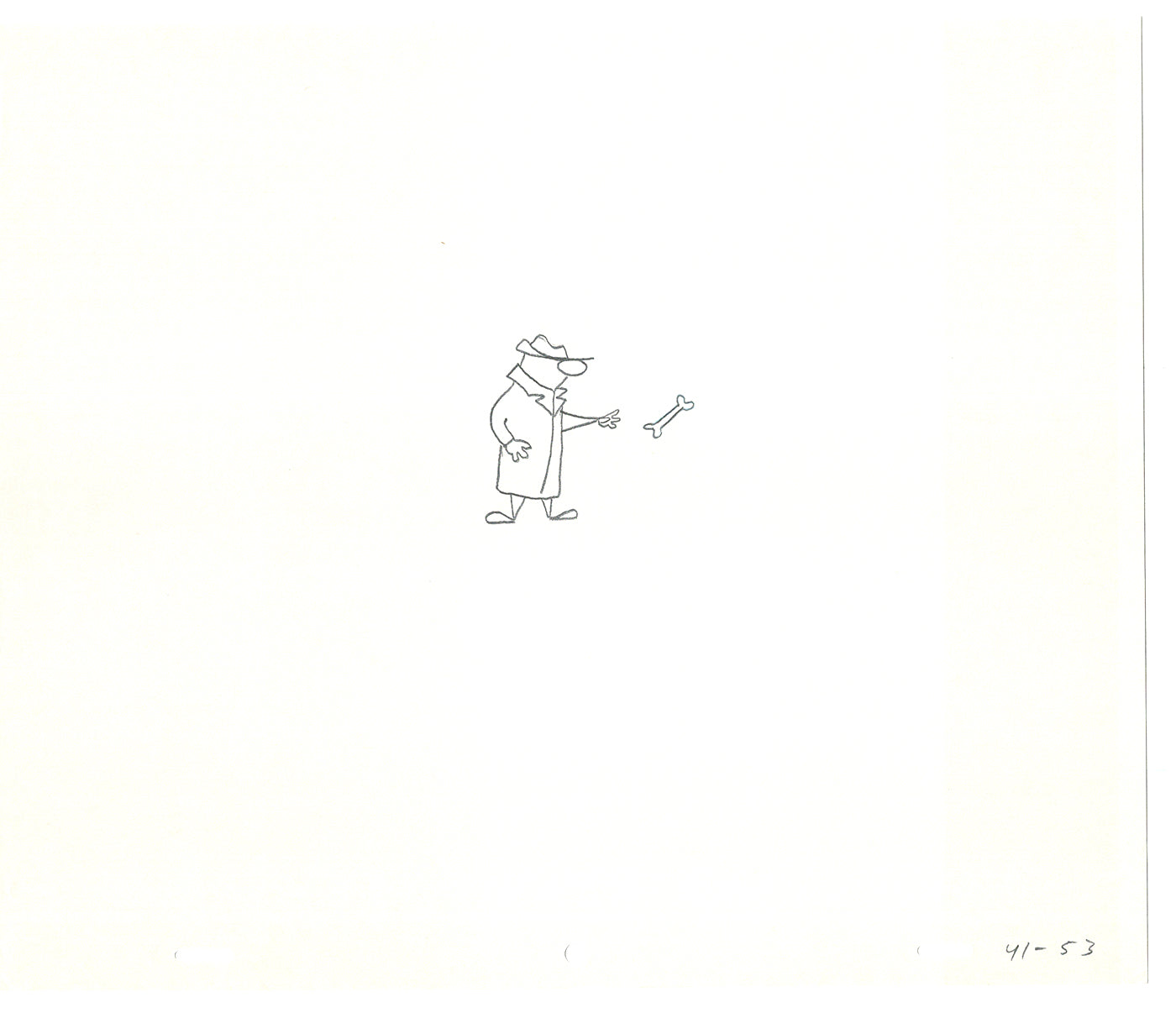 Sesame Street Two Cel Drawings Detective Anticipation Production Cartoon Ivanick 1989 CD077