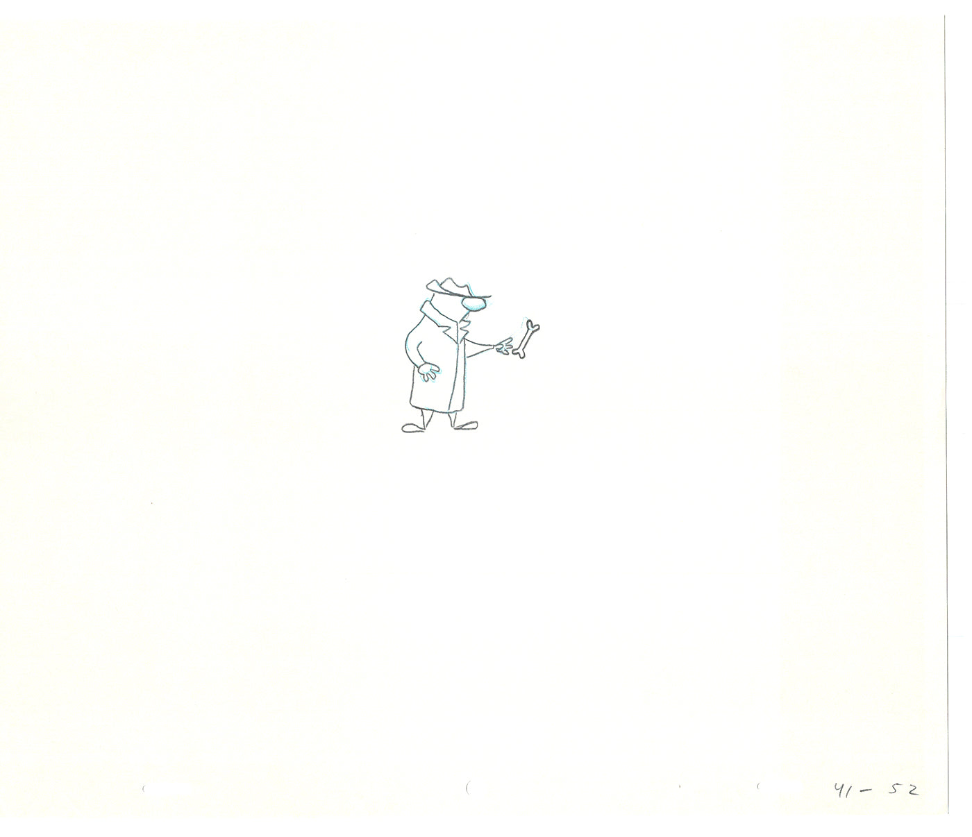 Sesame Street Two Cel Drawings Detective Anticipation Production Cartoon Ivanick 1989 CD079