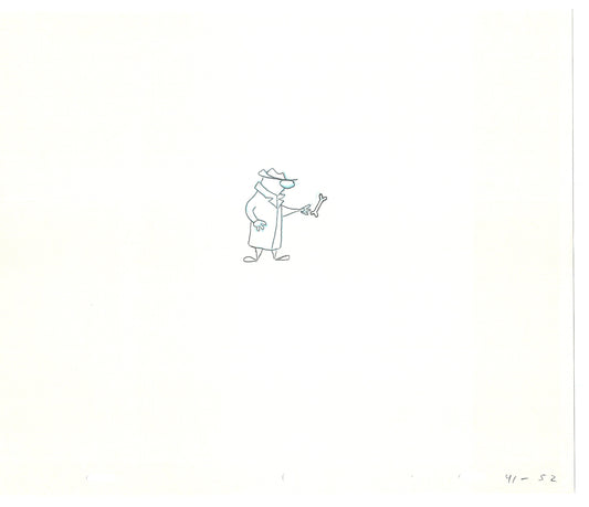 Sesame Street Two Cel Drawings Detective Anticipation Production Cartoon Ivanick 1989 CD079