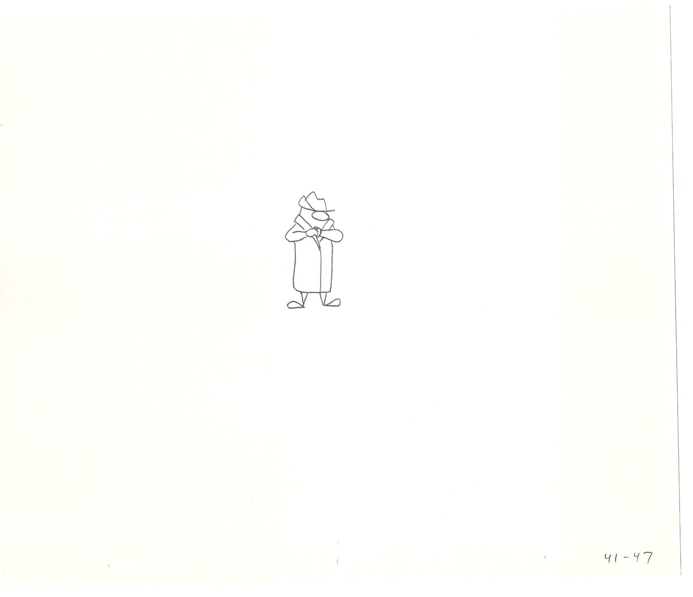 Sesame Street Two Cel Drawings Detective Anticipation Production Cartoon Ivanick 1989 CD089