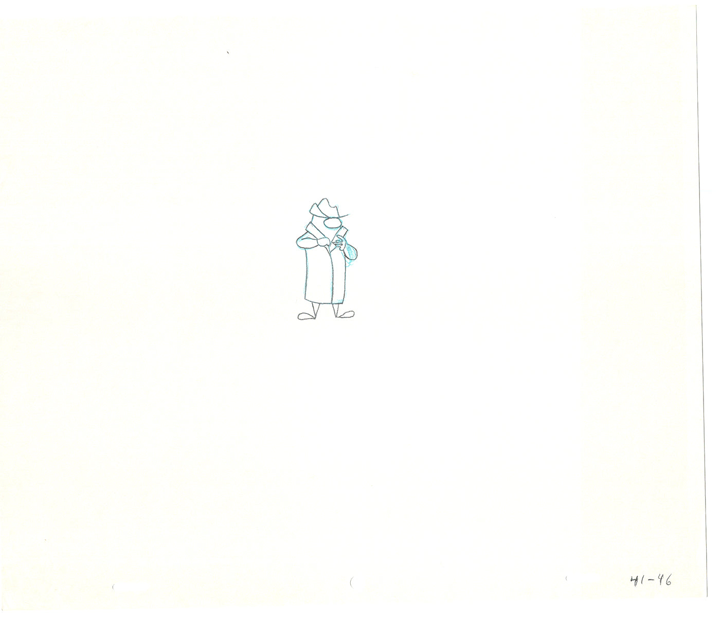 Sesame Street Two Cel Drawings Detective Anticipation Production Cartoon Ivanick 1989 CD091