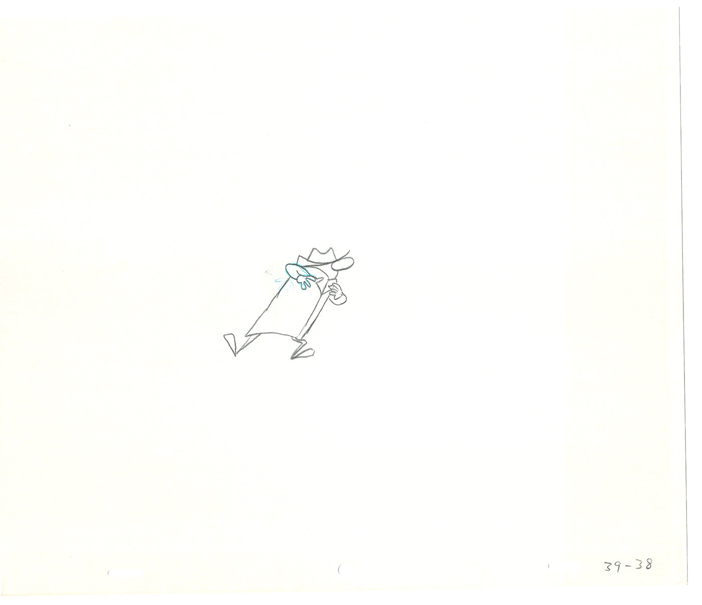 Sesame Street Two Cel Drawings Detective Anticipation Production Cartoon Ivanick 1989 CD093