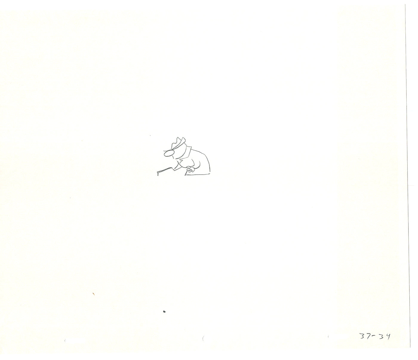 Sesame Street Two Cel Drawings Detective Anticipation Production Cartoon Ivanick 1989 CD097