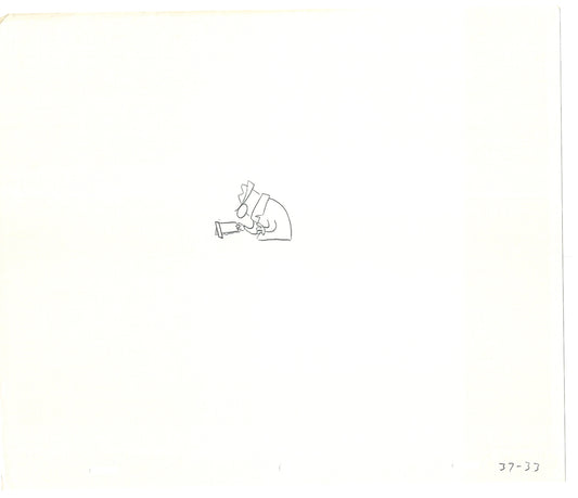 Sesame Street Two Cel Drawings Detective Anticipation Production Cartoon Ivanick 1989 CD099