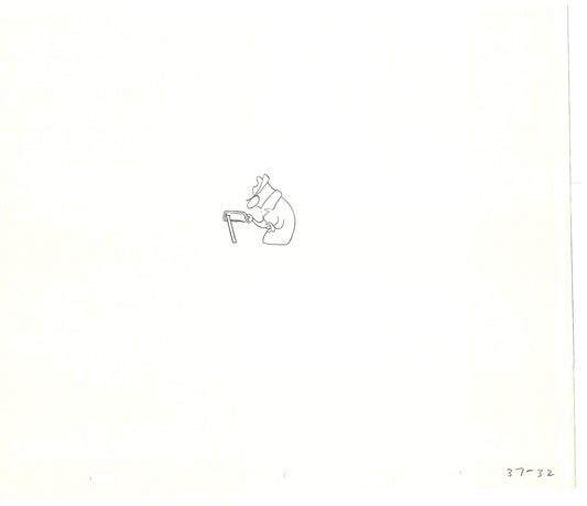 Sesame Street Two Cel Drawings Detective Anticipation Production Cartoon Ivanick 1989 CD101