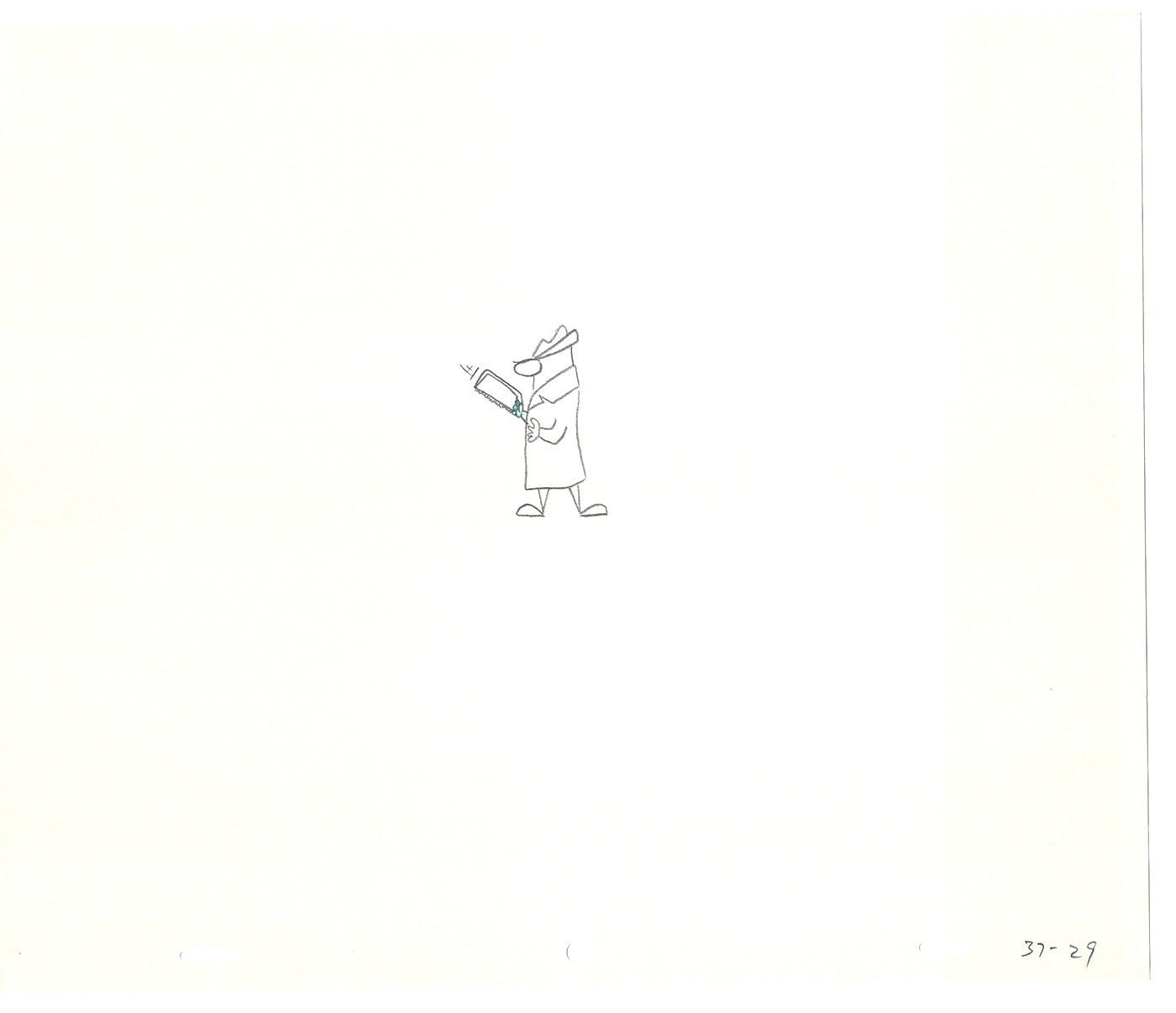 Sesame Street Two Cel Drawings Detective Anticipation Production Cartoon Ivanick 1989 CD105